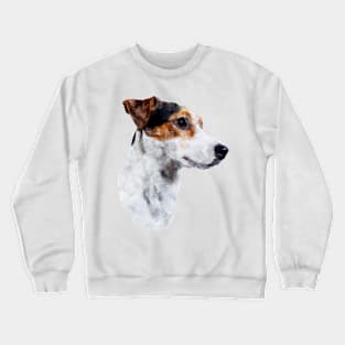 Dramabite Watercolour Jack Russel Puppy Dog Crewneck Sweatshirt